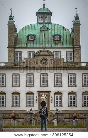 Fredensborg, Denmark - May 18, 2019: Fredensborg Palace Is A Palace Located On The Eastern Shore Of 