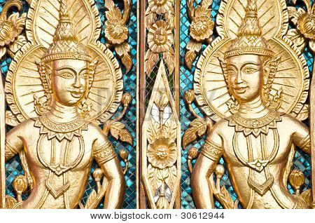 Thai textured temple's gate