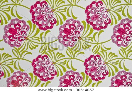 Flower painting textured on a wall