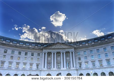 Washington Dc, United States - May 6, 2019 Circular Federal Triangle Environmental Protectioin Agenc