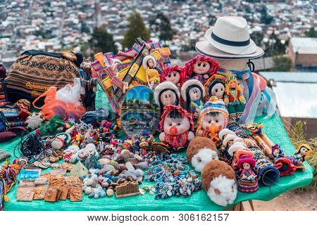 Colorful Andean Craft Stall - Cajamarca Peru