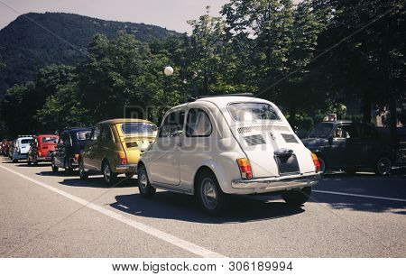 outdoor italian retro cars exhibition