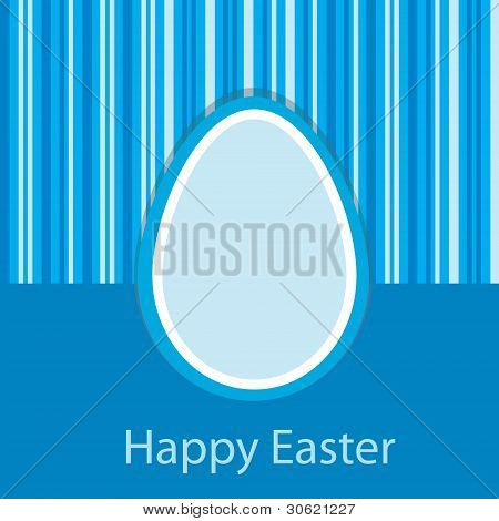 Blue Easter Card