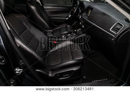 Novosibirsk, Russia - June 11, 2019:  Mazda Cx-5, Close-up Of The Dashboard, Adjustment Of The Blowe