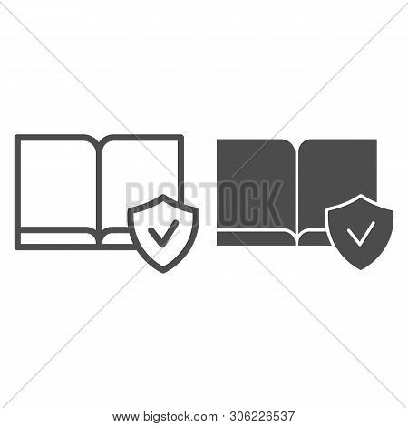 Ebooks Available Line And Glyph Icon. Electronic Book Vector Illustration Isolated On White. Cheked 