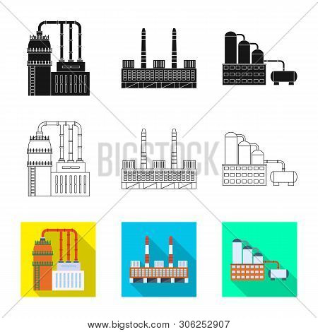 Vector Illustration Of Production And Structure Sign. Set Of Production And Technology Vector Icon F
