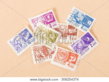 Cccp - Circa 1966: Collection Of Stamps Printed In The Cccp Shows Typical Cccp Pictures, Circa 1966