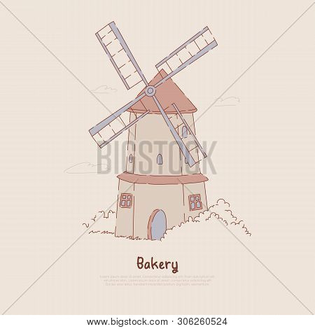 Traditional Windmill, Rural Architecture, Flour Making, Cereal Grains Mil, Countryside Lifestyle, Ba