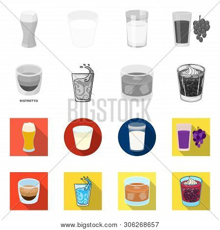 Vector Design Of Glass  And Transparent  Icon. Collection Of Glass  And Empty  Stock Vector Illustra
