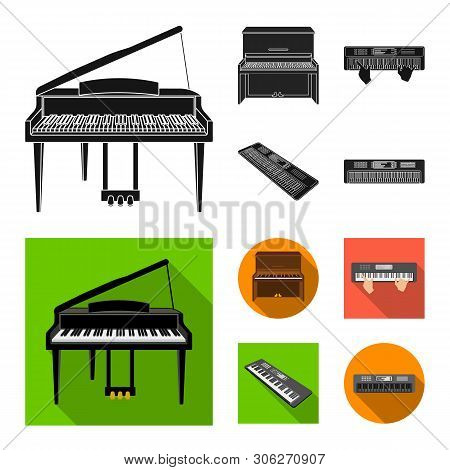 Vector Design Of Music And Piano Symbol. Set Of Music And Song Vector Icon For Stock.