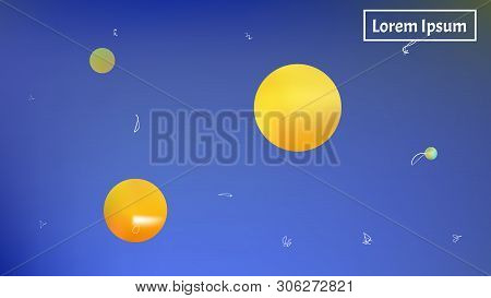 New Space Fantasy. Background Texture, Texture. Plain Colorific Illustration.  Azure Colored Backgro