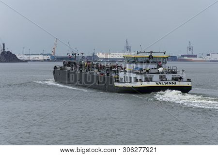 Kieldrecht, Belgium 10 June 2019, The Inland, Motor Tanker, Liquid Cargo, Type C, Valsinni Which Sai