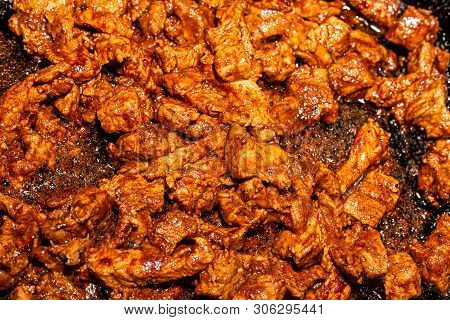 Base Pies Meat Sauteed Pork Beef Seasoned Hot Delicious Appetizing