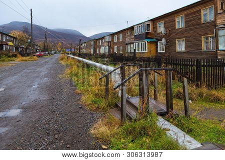 Esso, Kamchatka Peninsula, Russia: 02 October 2014: Rainy Day In Esso, Small Village In Kamchatka Pe