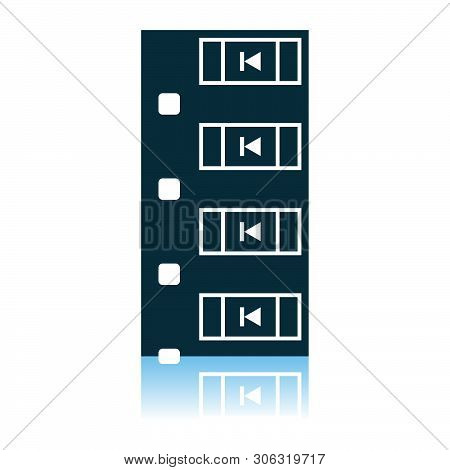 Diode Smd Component Tape Icon. Shadow Reflection Design. Vector Illustration.