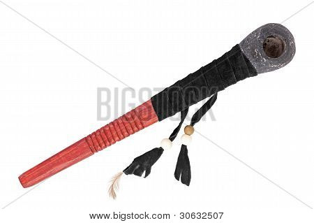 Tubo di pace con camoscio intrecciato