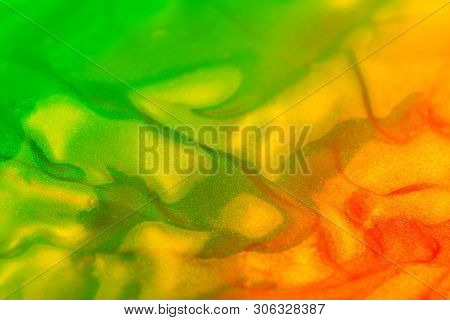 Vaporwave Style Texture Background: Neon Orange Funky Paint Texture.