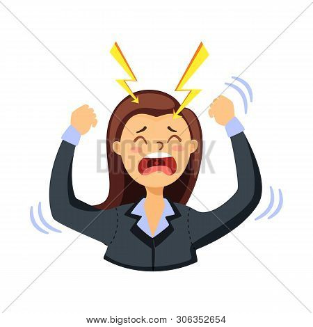 Isolated Object Of Stress  And Shock  Sign. Collection Of Stress  And Desperate  Stock Vector Illust