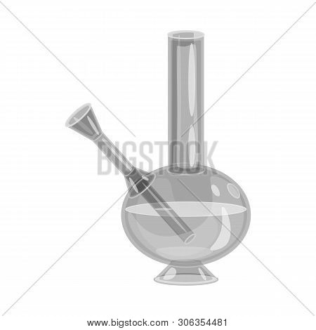 Vector Design Of Hookah And Bong Sign. Set Of Hookah And Tobacco Vector Icon For Stock.