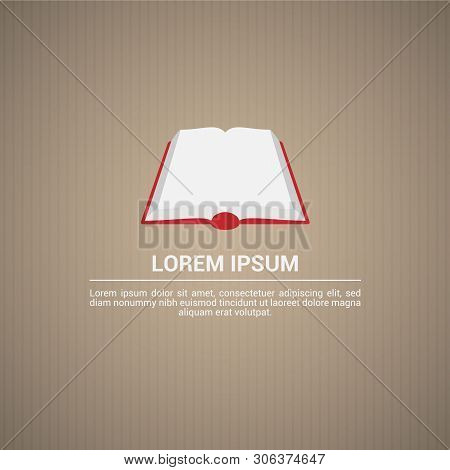 Minimal Open Book Design With Placeholder Text