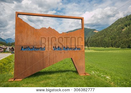 Anterselva, Italy - July 18, 2019: Summer View Of Anterselva Valley In The Italian South Tyrol, Alto