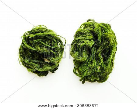 River Algae On White