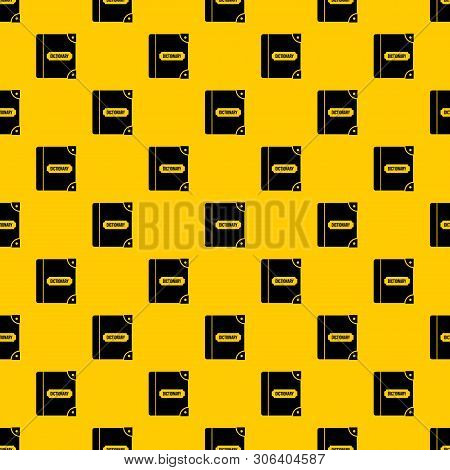 English Dictionary Pattern Seamless Vector Repeat Geometric Yellow For Any Design
