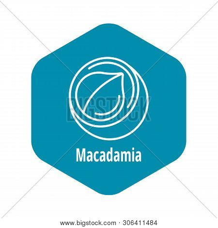 Macadamia Icon. Outline Macadamia Vector Icon For Web Design Isolated On White Background