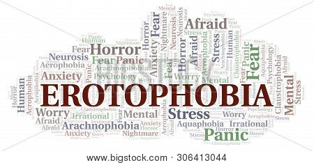 Erotophobia Word Cloud. Wordcloud Made With Text Only.