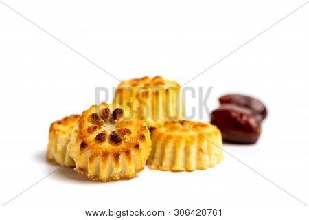 Cookies With Dates Isolated On White Background