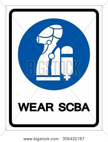 Wear Scba Symbol Sign, Vector Illustration, Isolate On White Background Label .eps10