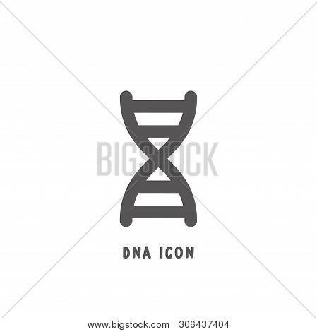 Dna Icon Simple Silhouette Flat Style Vector Illustration On White Background.
