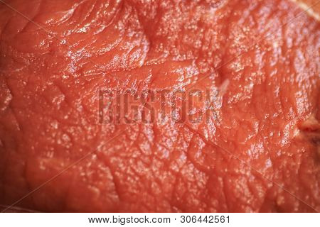 Fresh Raw Pork Meat on Cutting Board, Pork Neck Carbonade