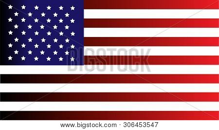 4th Of July Greeting Card Background In United States National Flag Colors.