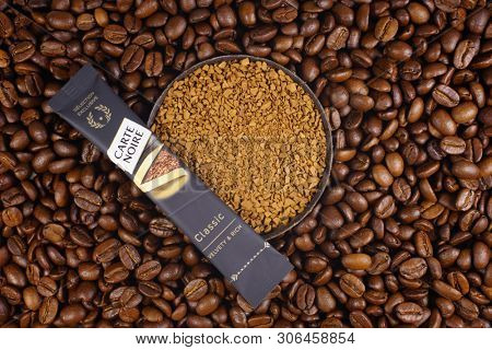Prague, Czech Republic - May 20, 2019: CARTE NOIRE was created in the 1970âs by Rene Monnier (Jacobs) 