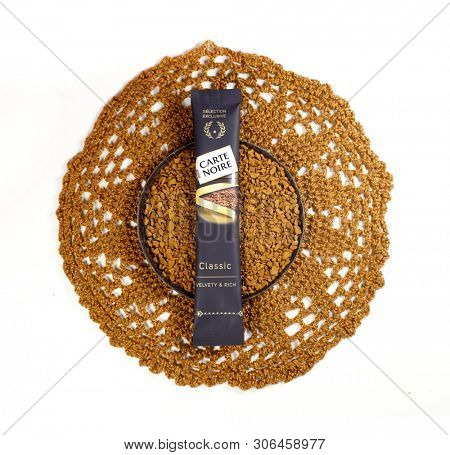 Prague, Czech Republic - May 20, 2019: CARTE NOIRE was created in the 1970âs by Rene Monnier (Jacobs) 