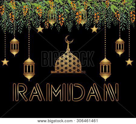 Beautiful Ramadan Kareem Vector Background Illustration Download