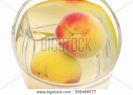Japanese Plum Wine Called Umeshu On White Background