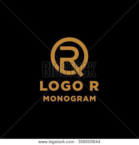 Luxury Initial R Logo Design Vector Icon Element Isolated