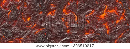 3D Illustration. Volcano- Background Magma