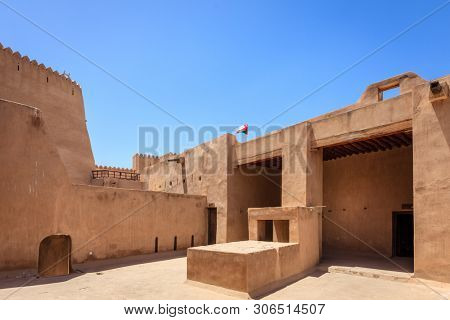 Inner courtyard in Rustaq Fort in Oman