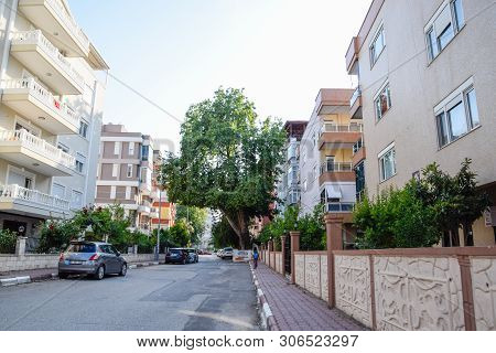 Antalya, Turkey - May 19, 2019: Sleeping Area Of Antalya, Low-rise Construction In Neighborhoods.