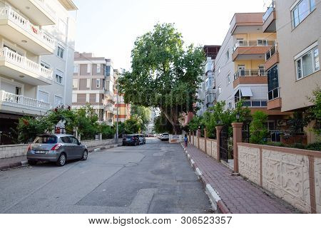 Antalya, Turkey - May 19, 2019: Sleeping Area Of Antalya, Low-rise Construction In Neighborhoods.