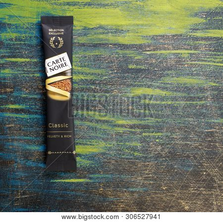 Prague, Czech Republic - May 20, 2019: CARTE NOIRE was created in the 1970âs by Rene Monnier (Jacobs) 