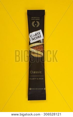 Prague, Czech Republic - May 20, 2019: CARTE NOIRE was created in the 1970âs by Rene Monnier (Jacobs) 