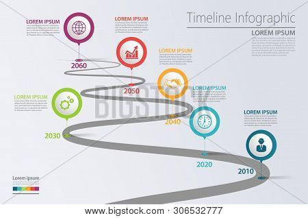 Business Road Map Timeline Infographic Icons Designed For Abstract Background Template Milestone Ele