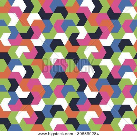 Seamless Geometric Arrow Pattern. Seamless Abstract Geometrical Background. Infinity Geometric Patte