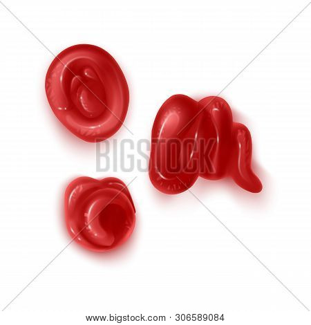 Realistic 3d Ketchup Set. Tomato Sauce Drops Set Isolated On White Background. Spice Of Red Color, T