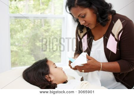 病気の子供