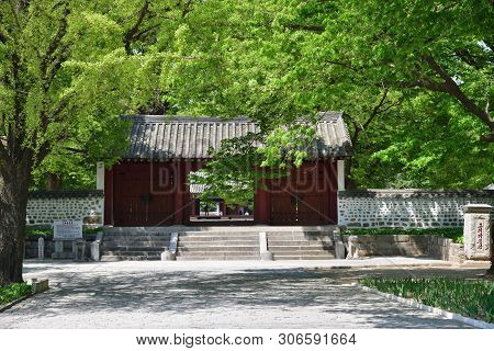 Kaesong, North Korea - May 4, 2019: Confucian Educational Facility Of The Koryo Dynasty. It Opened I